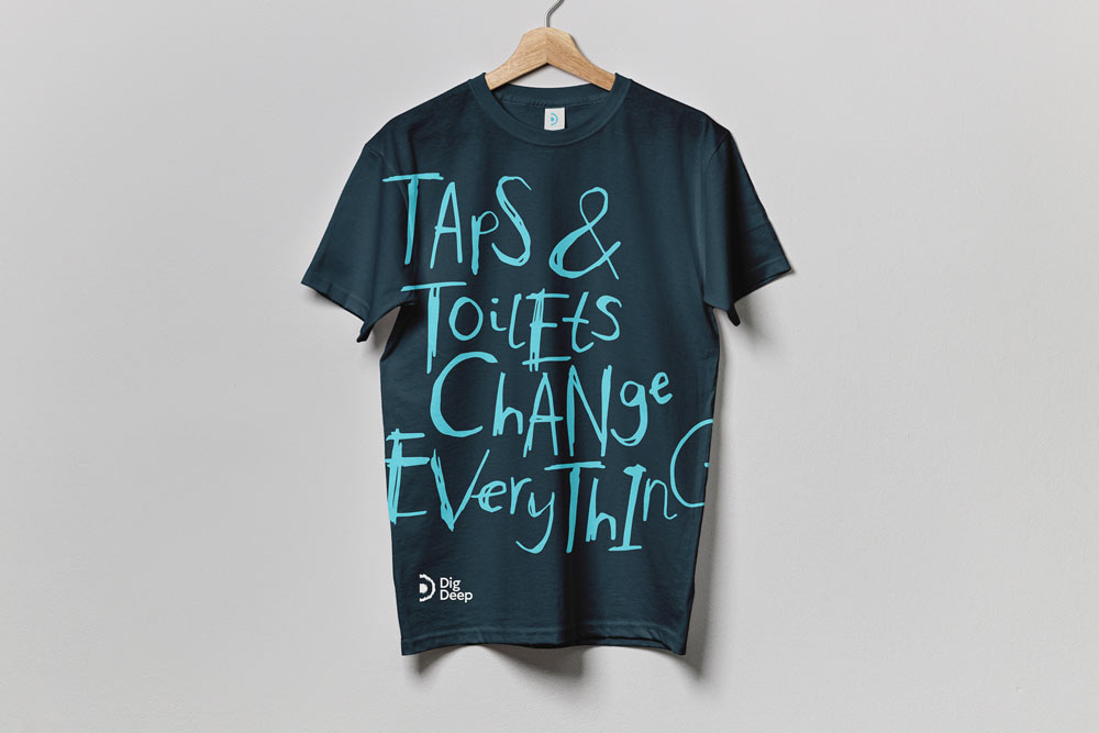 Tshirt design for Dig Deep Charity