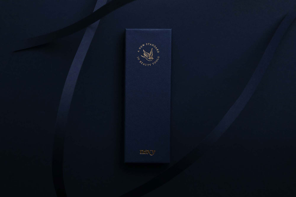 A flat lay shot of Navy Pro packaging