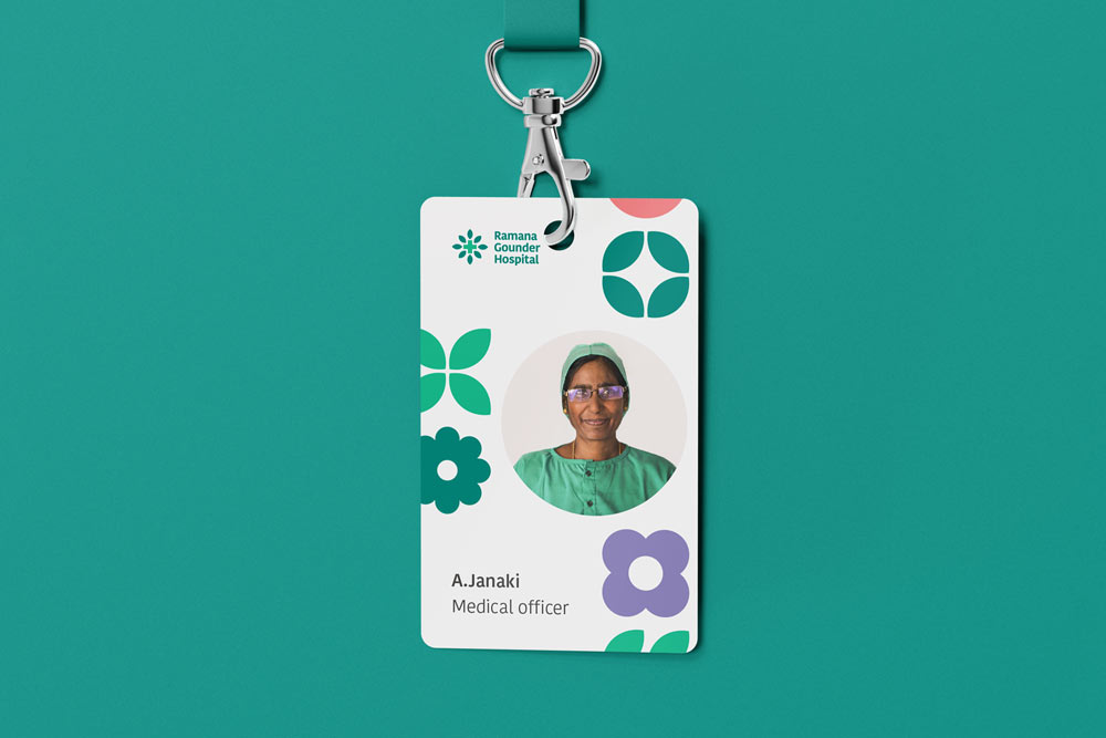 ID card for Ramana Gounder Hospital in India
