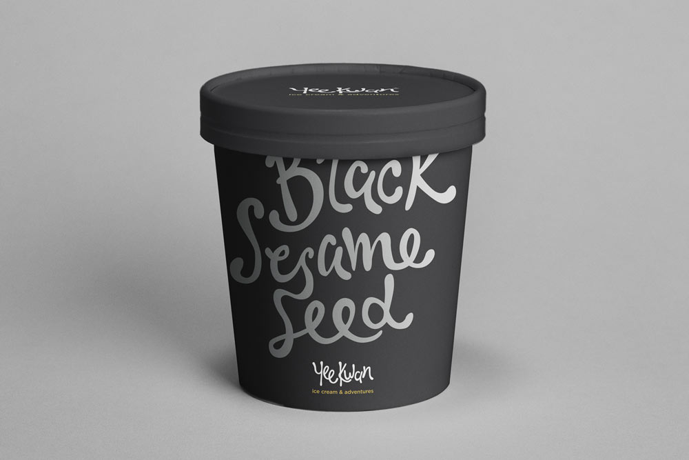 Brand packaging for Yee Kwan Black Sesame Seed flavour