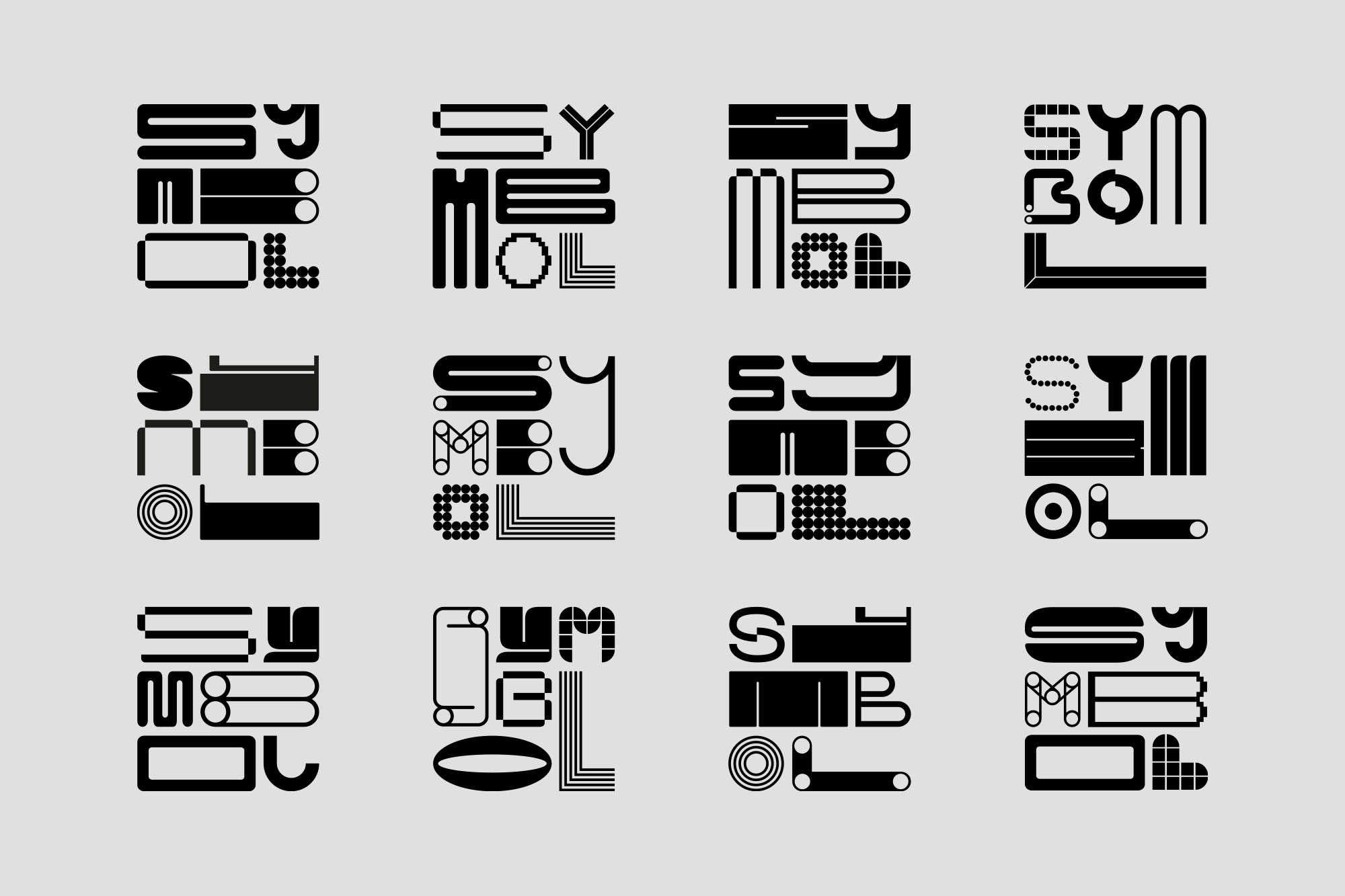 Symbol typographic type treatment