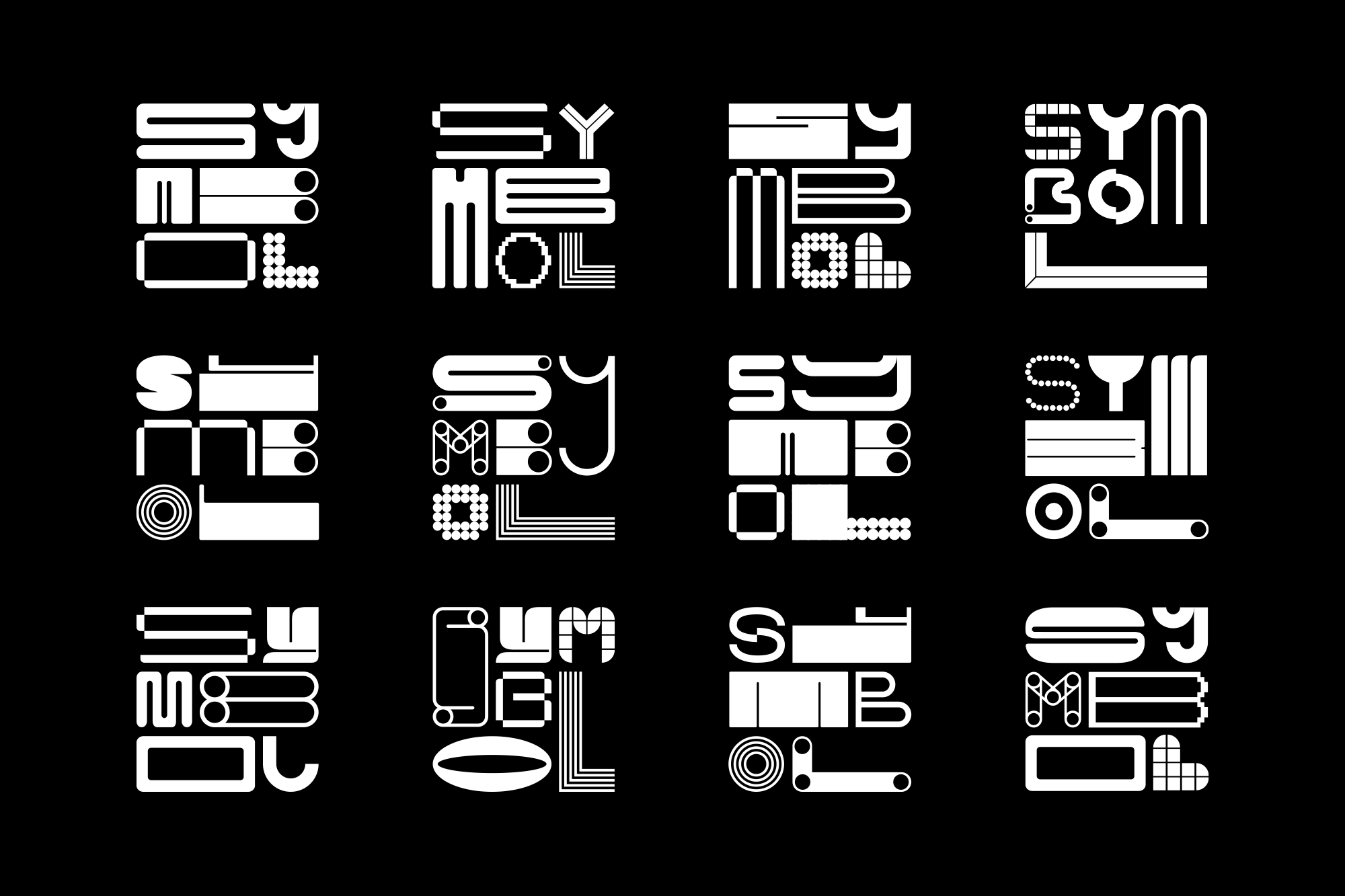 Symbol typographic type treatment