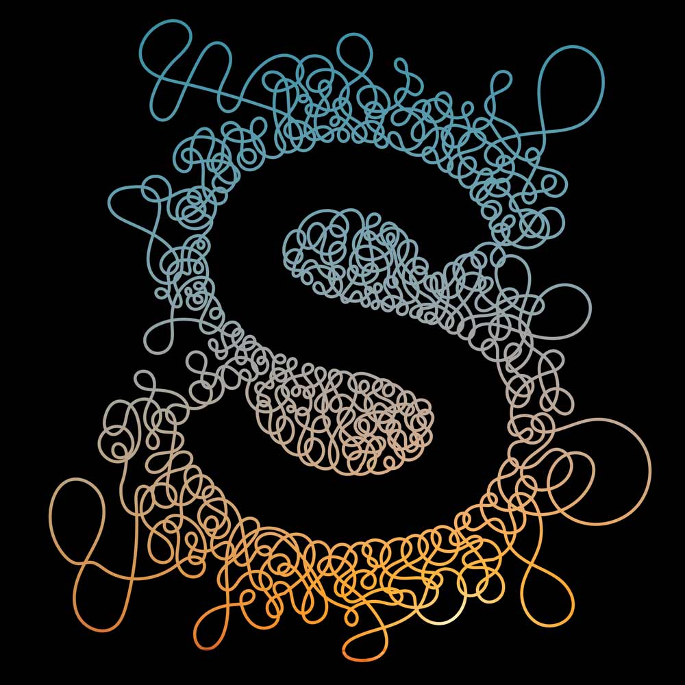 Hand drawn letter S