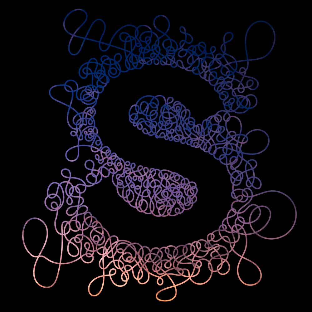 Hand drawn letter S