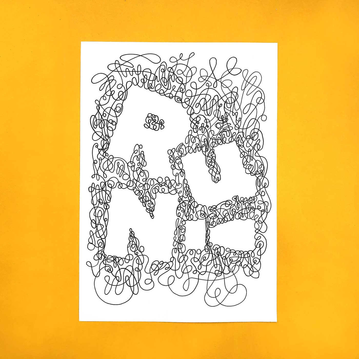 A typographic poster that says RUN