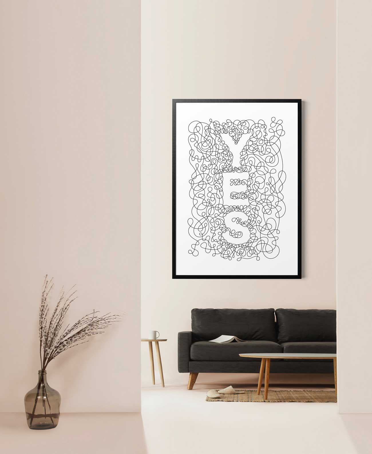 A typographic poster that says YES