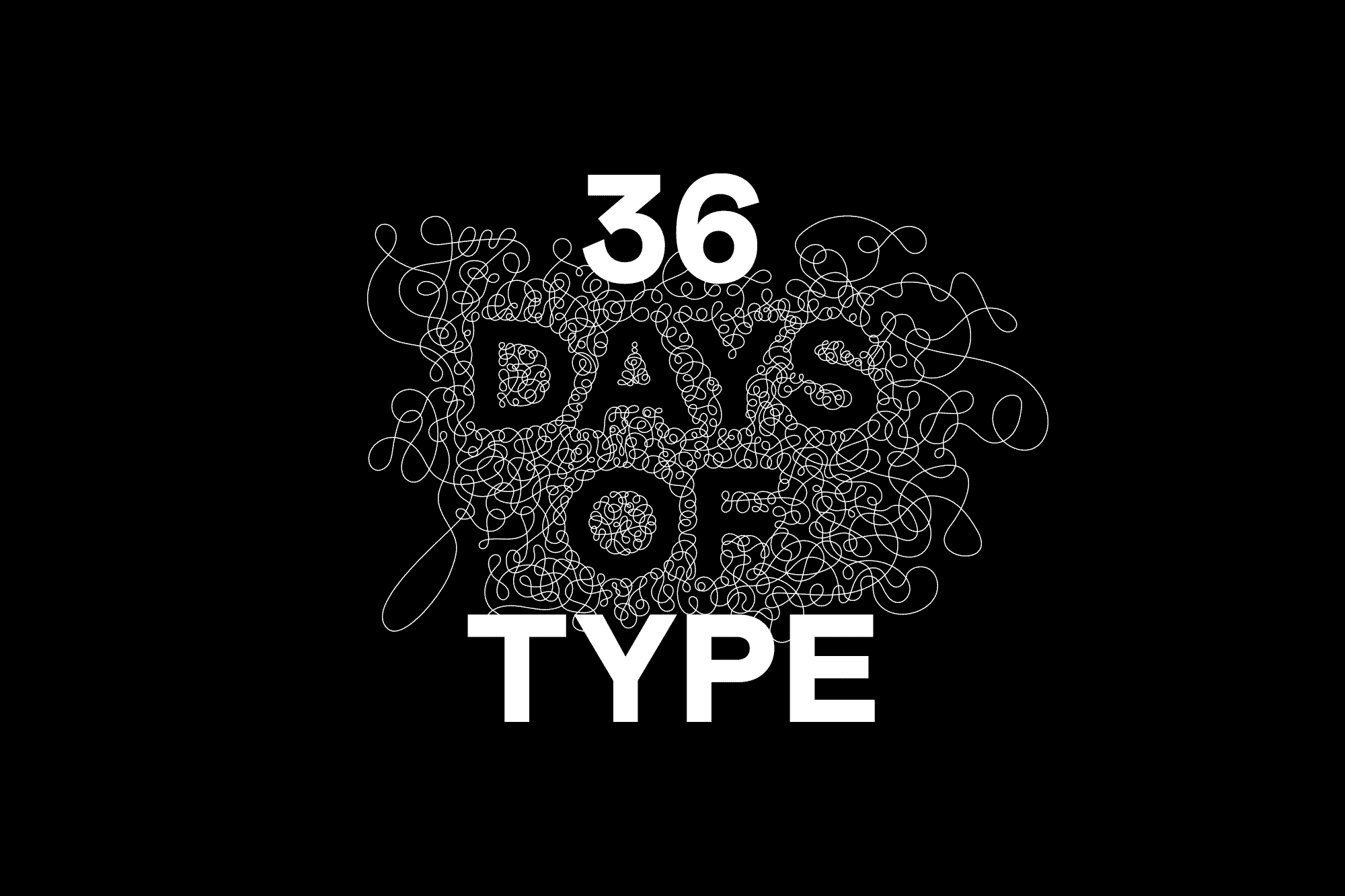 Hand drawn typography that says 36 Days of Type