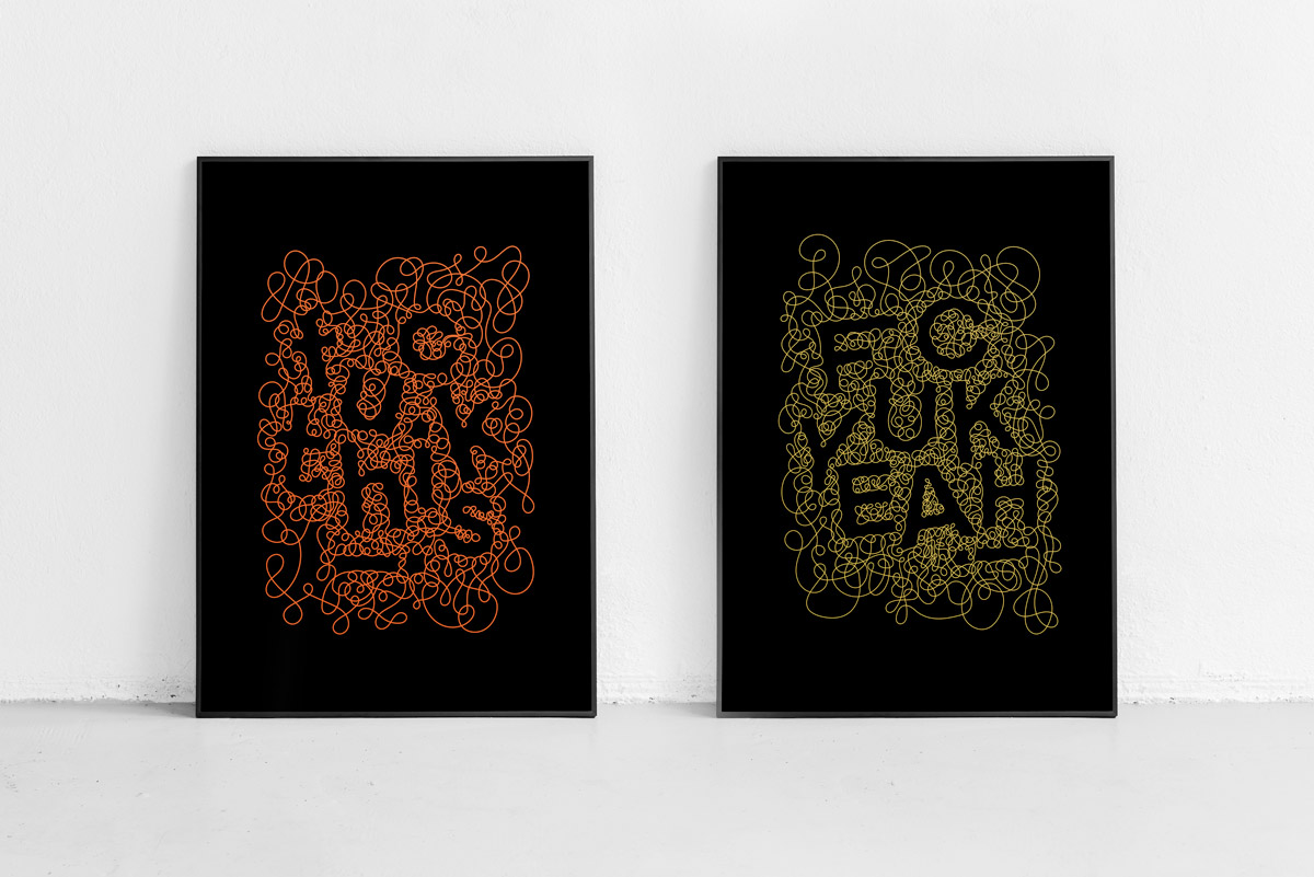 Set of typographic posters